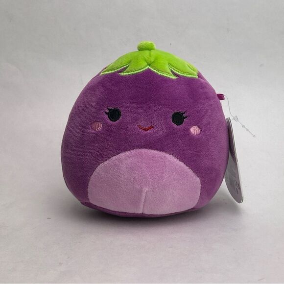 NWT Squishmallows 5” Glena Eggplant Soft Purple Plush Vegetable - Picture 1 of 5